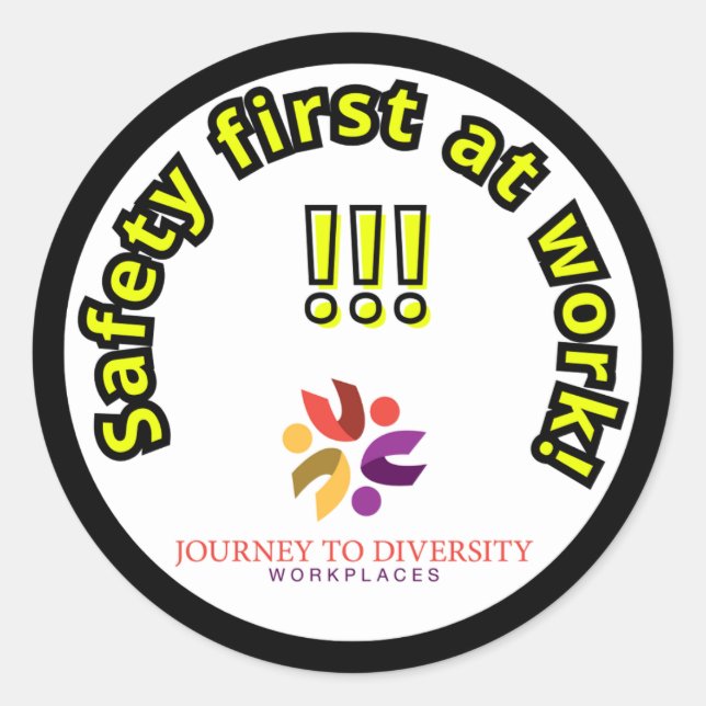 Erste Sicherheitsaufkleber Runder Aufkleber (Vorderseite)