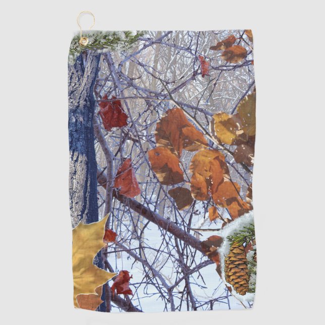 Erste Snow Camouflage Dekoration auf einem Golfhandtuch (Vorderseite)