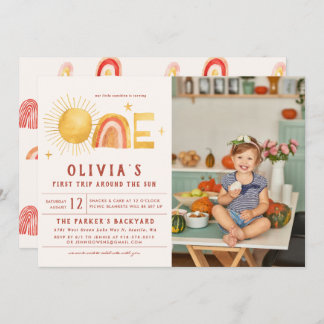 Erste Sonnenreise | 1. Geburtstag Party Einladung