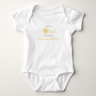 Erste Sonnenreise Niedlich 1. Geburtstag Baby Strampler