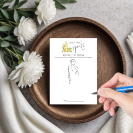 Erste Spritz Guess Dress Brautparty Game Card Einladung