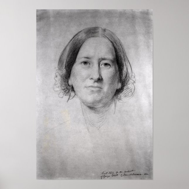 Erste Studie für das Portrait von George Eliot Poster (Vorne)
