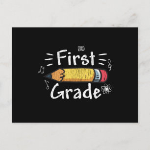 Erste Stufe zurück zur Crew des Schullehrers Kid S Postkarte