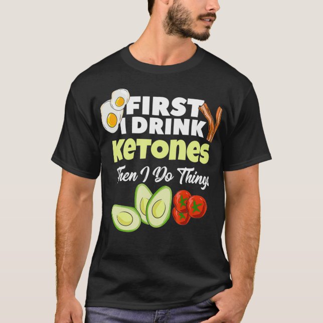 Erste Trinkketone Ketogenische Keto-Fitness T-Shirt (Vorderseite)