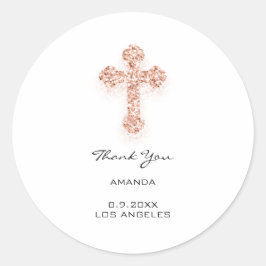 Erste Tropfen der Heiligen Kommune Christliche Ros Runder Aufkleber