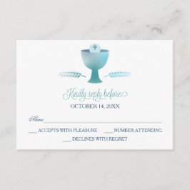 Erste UAWG-Antwort-Karte der heiligen Kommunion - RSVP Karte