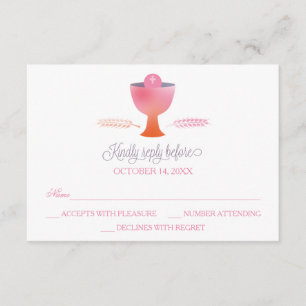 Erste UAWG-Antwort-Karte der heiligen Kommunion -  RSVP Karte