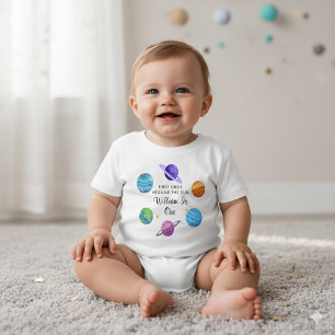 Erste Umlaufbahn um das Sun 1. Geburtstags-Shirt Baby T-shirt
