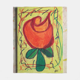 Erste unterzeichnete Rose Fleecedecke