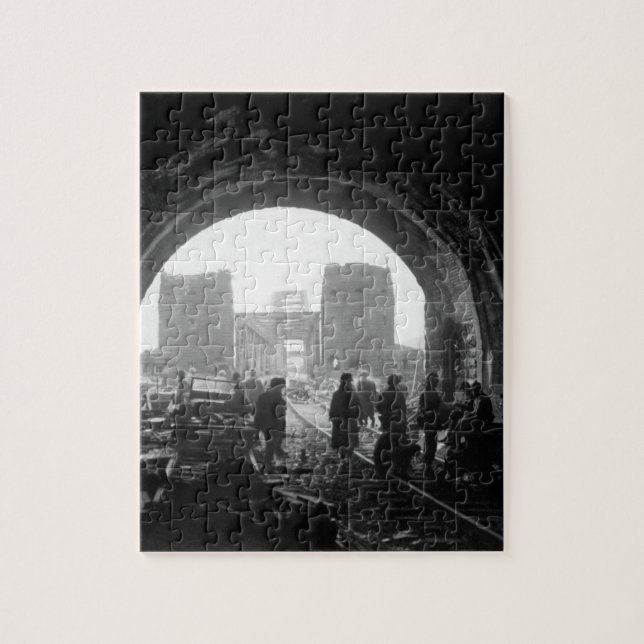 Erste US-Armeemänner und equipment_War Bild Puzzle (Vertikal)