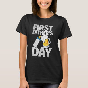 Erste Vatertag Beer Baby Flasche Papa 2023 Vater T-Shirt