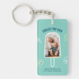 Erste Vatertag Custom Foto Funny Cooler Vater Schlüsselanhänger
