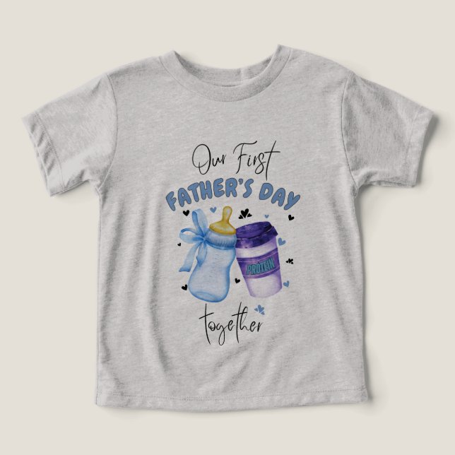 Erste Vatertag - Matching Outfit / Blau (Design Vorderseite)