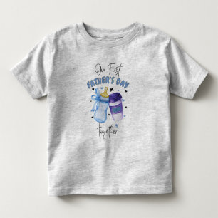 Erste Vatertag - Matching Outfit / Blau Kleinkind T-shirt