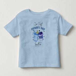 Erste Vatertag - Matching Outfit / Blau Kleinkind T-shirt