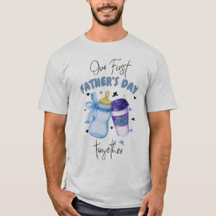 Erste Vatertag - Matching Outfit / Blau T-Shirt