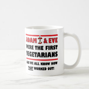 Erste Vegetarier Lustiger Becher oder Reisebecher Tasse