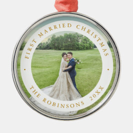 Erste Verheiratete Weihnachten mit maßgeschneidert Ornament Aus Metall