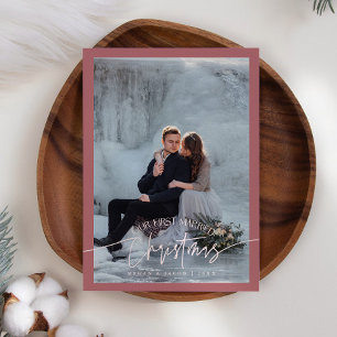 Erste Verheiratete Weihnachten Neuvermähltes Foto