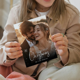 Erste Verheiratete Weihnachts-Foto drucken Fotodruck