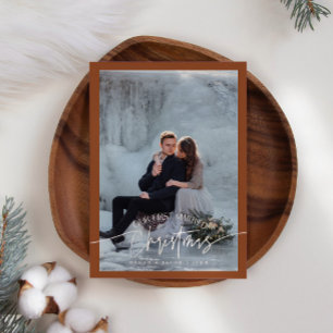 Erste Verheiratete Weihnachtsfeiertage New Foto Te Feiertagskarte