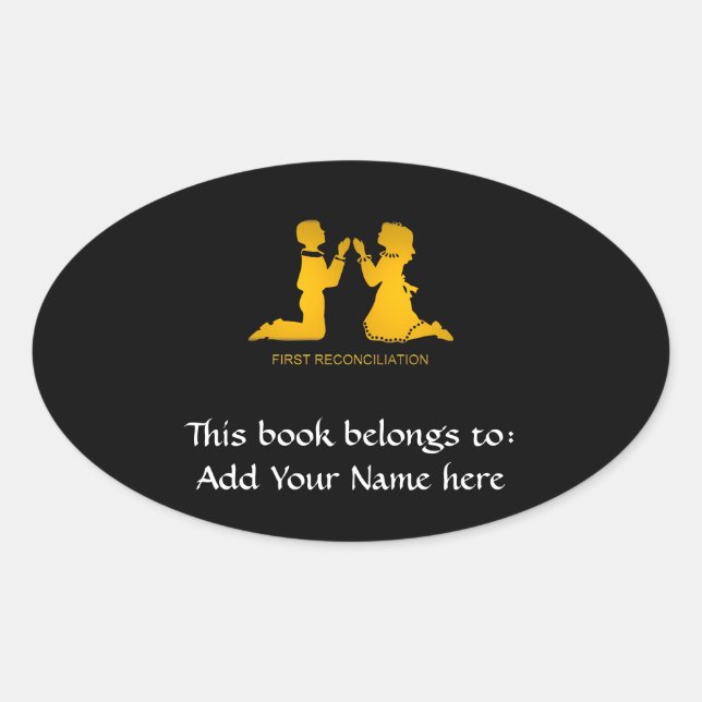 Erste Versöhnung Ovaler Aufkleber (Vorderseite)