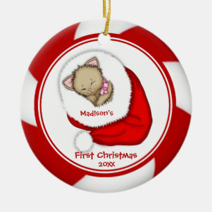 Erste Verzierung des Sankt-Kätzchen-Babys Keramik Ornament