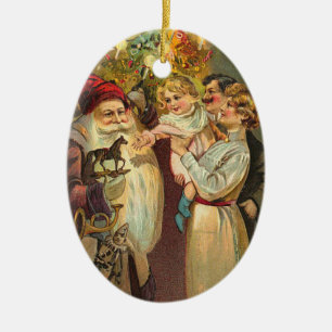 Erste Verzierung des Vintagen Babys Weihnachts Keramik Ornament