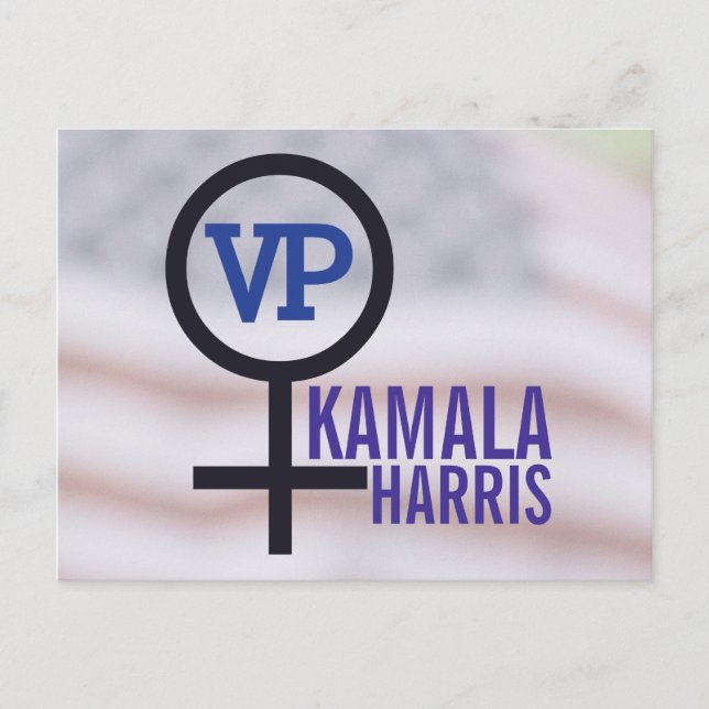 Erste Vizepräsidentin Kamala Harris Postkarte (Vorderseite)