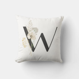 Erste W mit weich farbigen Wild-Blume Kissen