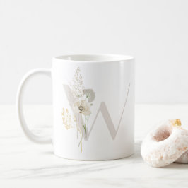 Erste W mit weicher Blume Kaffeemaschine Tasse