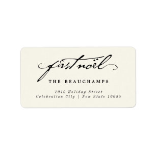 Erste Weihnachten-Adresse des Classic Handwriting  Adressaufkleber