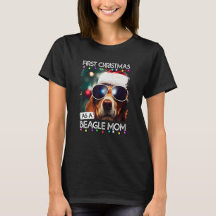 Erste Weihnachten als Beagle Mama T-Shirt