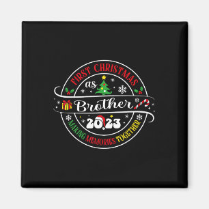 Erste Weihnachten als Bruder 2023 Weihnachtsfamili Magnet