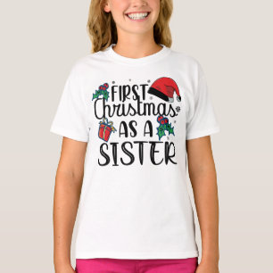 Erste Weihnachten als eine Schwester, die Weihnach T-Shirt