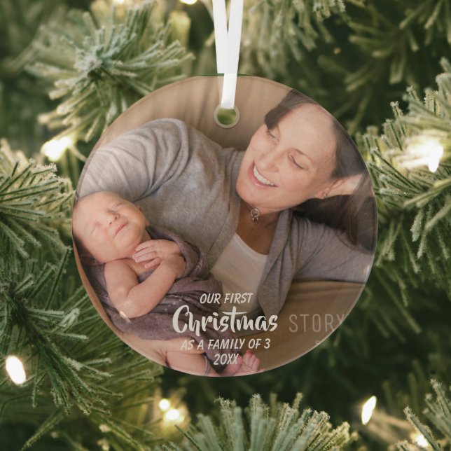 Erste Weihnachten als Familie von 3 Ornament Aus Glas (InSitu)