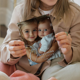 Erste Weihnachten als große Schwester Foto Postkarte