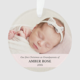 Erste Weihnachten als Großeltern 2 Fotos Ornament