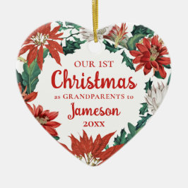 Erste Weihnachten als Großeltern Blumenreath Keramik Ornament