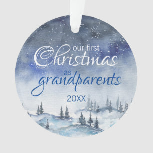 Erste Weihnachten als Großeltern-Ornament Ornament
