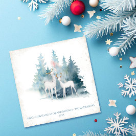 Erste Weihnachten als Großeltern Wald Hirsch