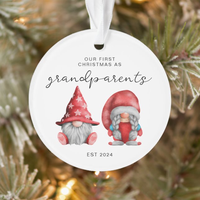 Erste Weihnachten als Großeltern Weihnachtsfamilie Ornament (Baum)