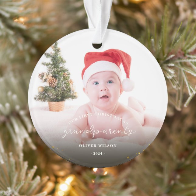 Erste Weihnachten als Großeltern Weihnachtsfamilie Ornament (Baum)