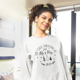 Erste Weihnachten als Herr & Mrs. personalisiert Sweatshirt
