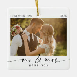 Erste Weihnachten als Herr und Frau Newlyweds Keep Keramikornament