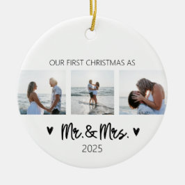 Erste Weihnachten als Herr und Frau Ornament