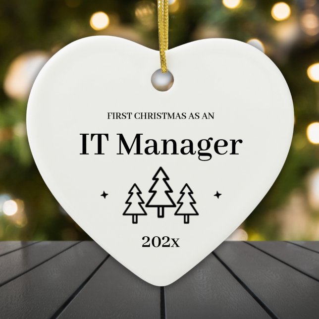 Erste Weihnachten als IT-Manager 2024 Keramik Ornament (First Christmas As An IT Manager 2024 Ceramic Ornament
)