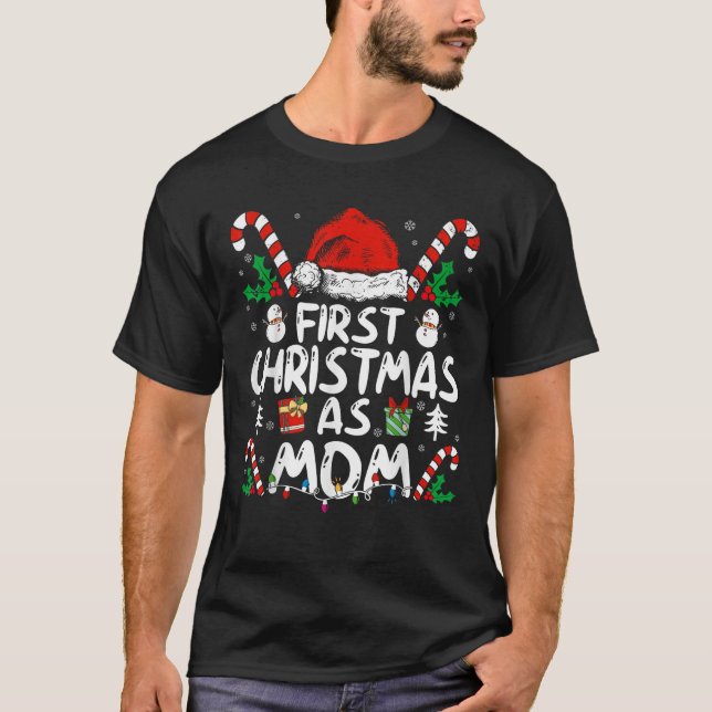 Erste Weihnachten als Mama Familie Matching Junge  T-Shirt (Vorderseite)