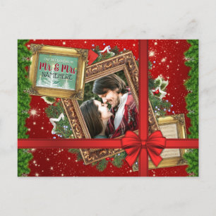 Erste Weihnachten als Mr. & Mrs. Gold Frame Foto
