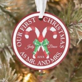 Erste Weihnachten als Mr. und Mrs. Acrylic Ornamen Ornament